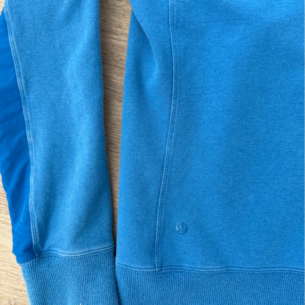 Lululemon Blue Hoodie Jacket Men’s Medium Athletic Zip Hooded Sweatshirt - Picture 3 of 6